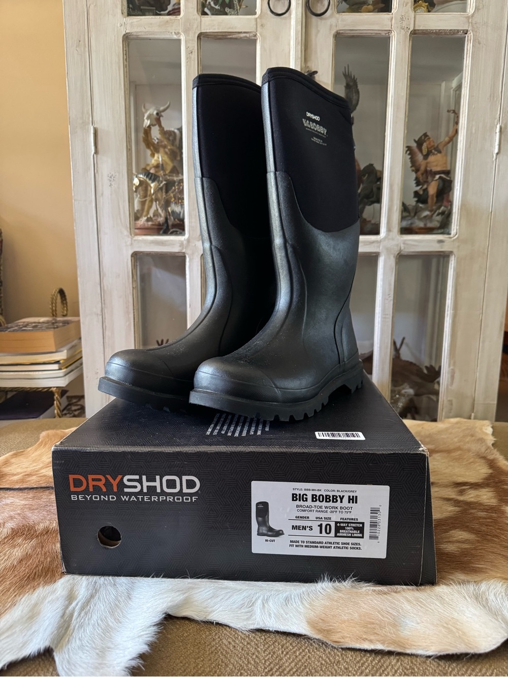 Men’s 10/10 1/2 Big Bobby Dryshod Black Waterproof Boots new never worn - Picture 4 of 14
